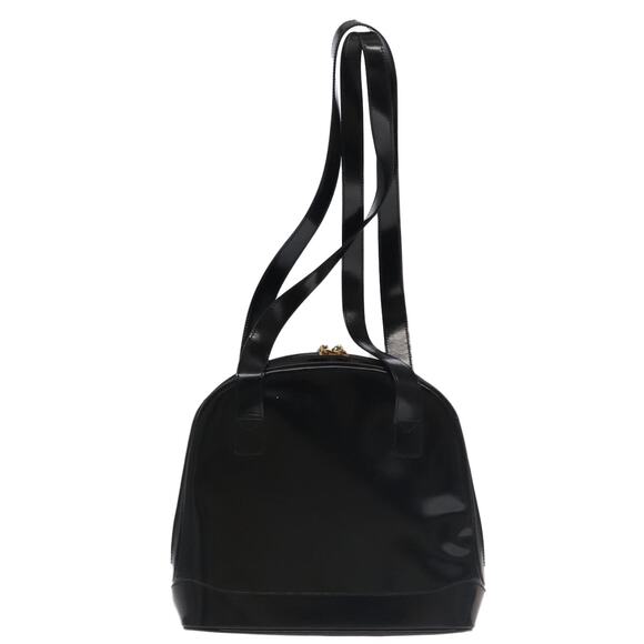 GUCCI Bamboo Shoulder Bag Enamel Black Gold 001 1075 1650 0 - Picture 3 of 12